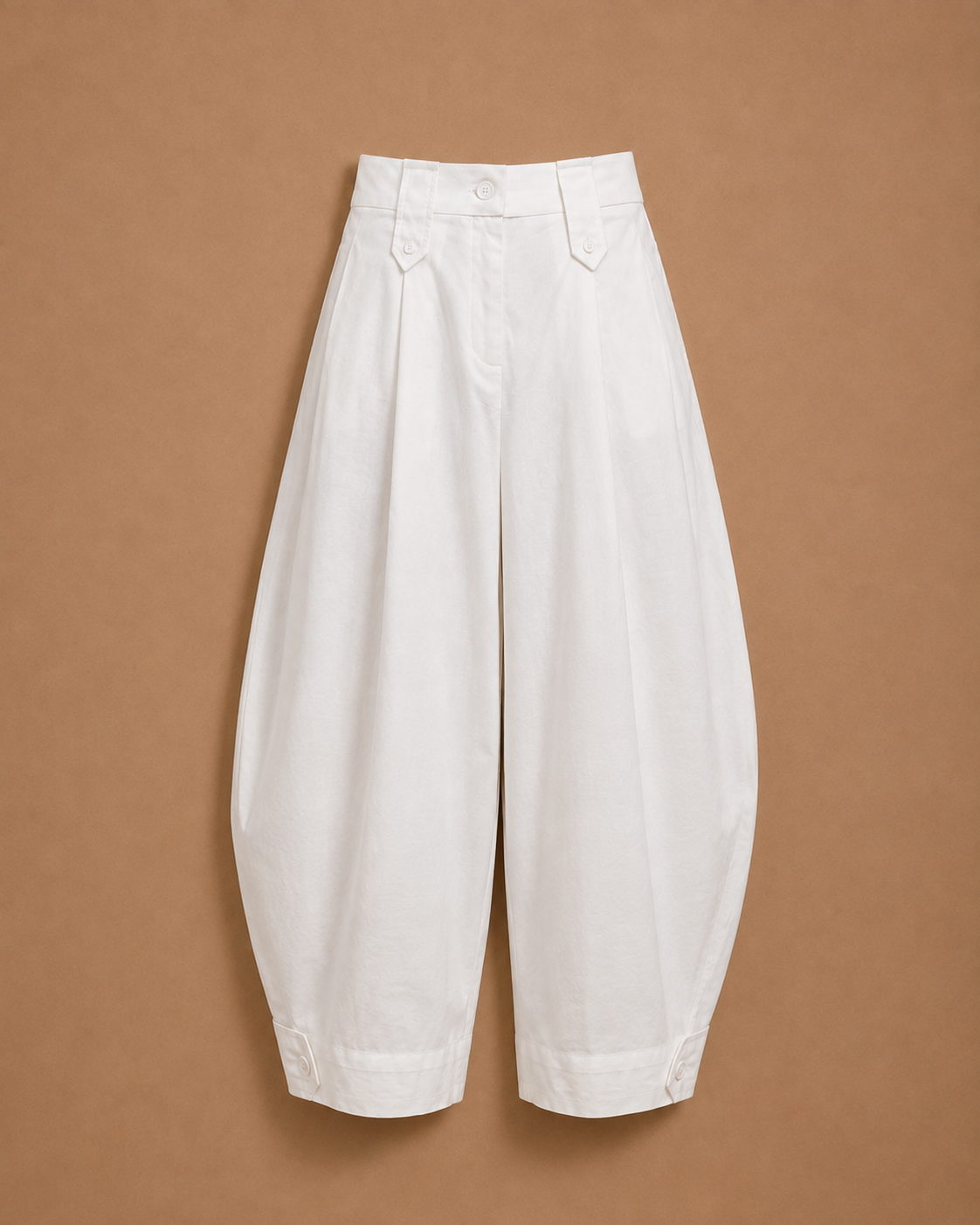 White Barrel Pants