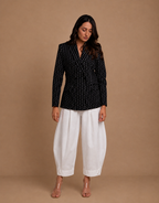 White Barrel Pants