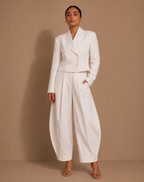 White Barrel Pants
