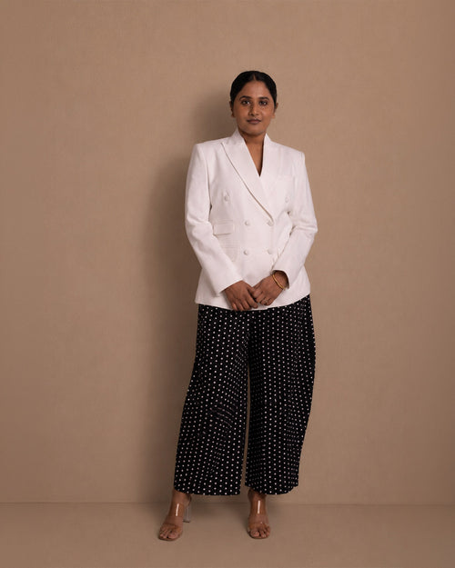 Double-Breasted Long Cotton Jacket