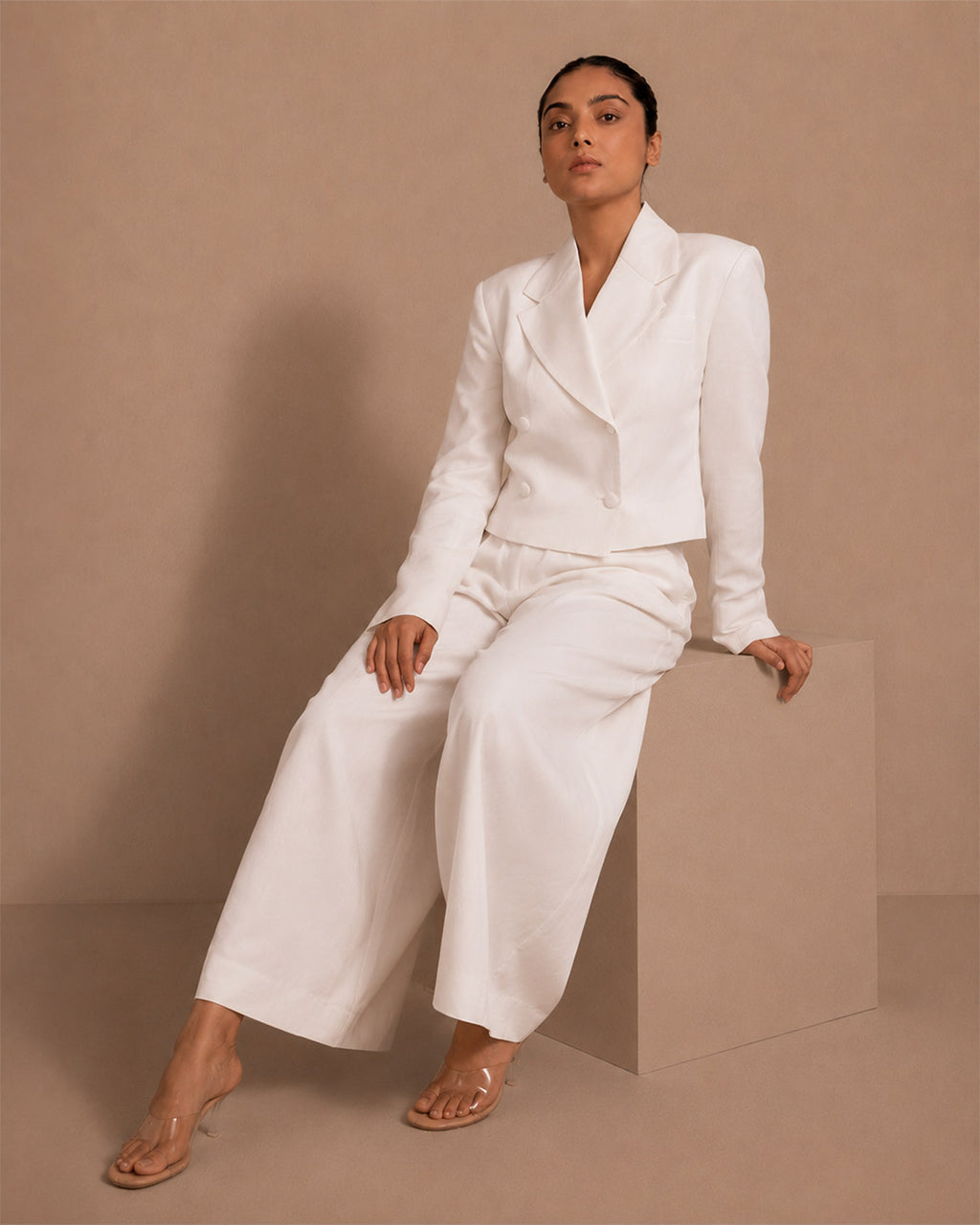 Double-Breasted Short Cotton Jacket