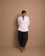Double-Breasted Long Cotton Jacket