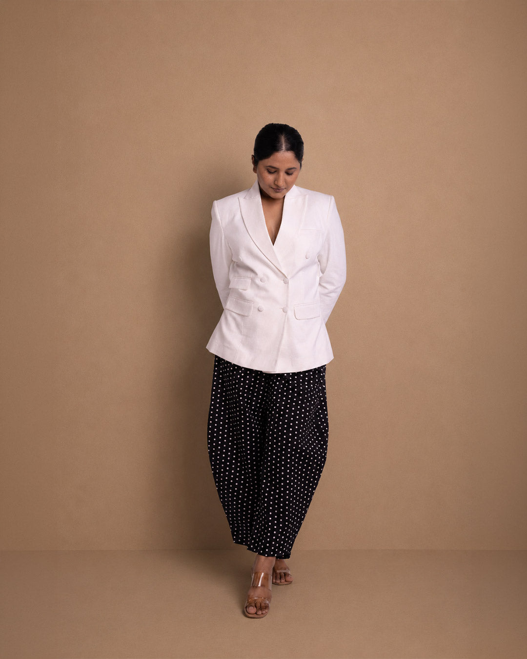 Double-Breasted Long Cotton Jacket