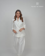 White Barrel Pants